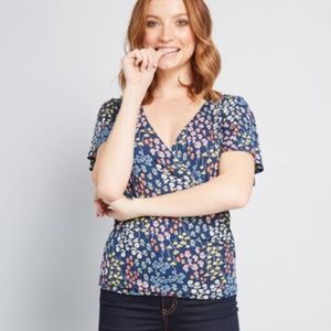 ModCloth Lovely Day Flutter Sleeve Top